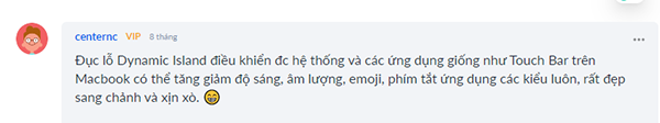 Trải nghiệm sử dụng Dynamic Island đến từ một khách hàng nam